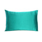 Teal Dreamy Set Of 2 Silky Satin King Pillowcases