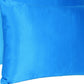 Blue Dreamy Set Of 2 Silky Satin Standard Pillowcases