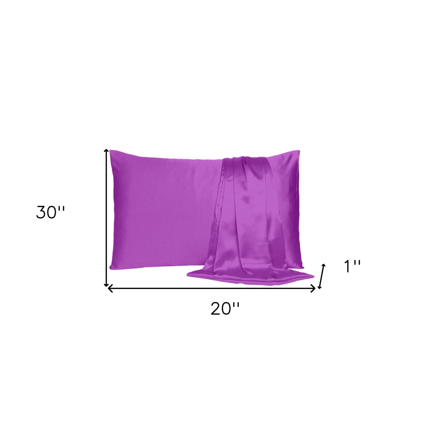 Purple Merlot Dreamy Set Of 2 Silky Satin Queen Pillowcases