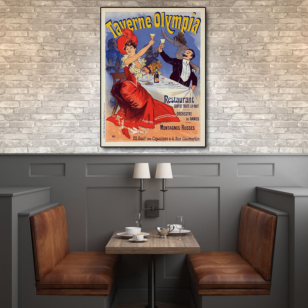 Taverne Olympia French Restaurant Unframed Print Wall Art