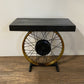 22" Black Solid Wood End Table