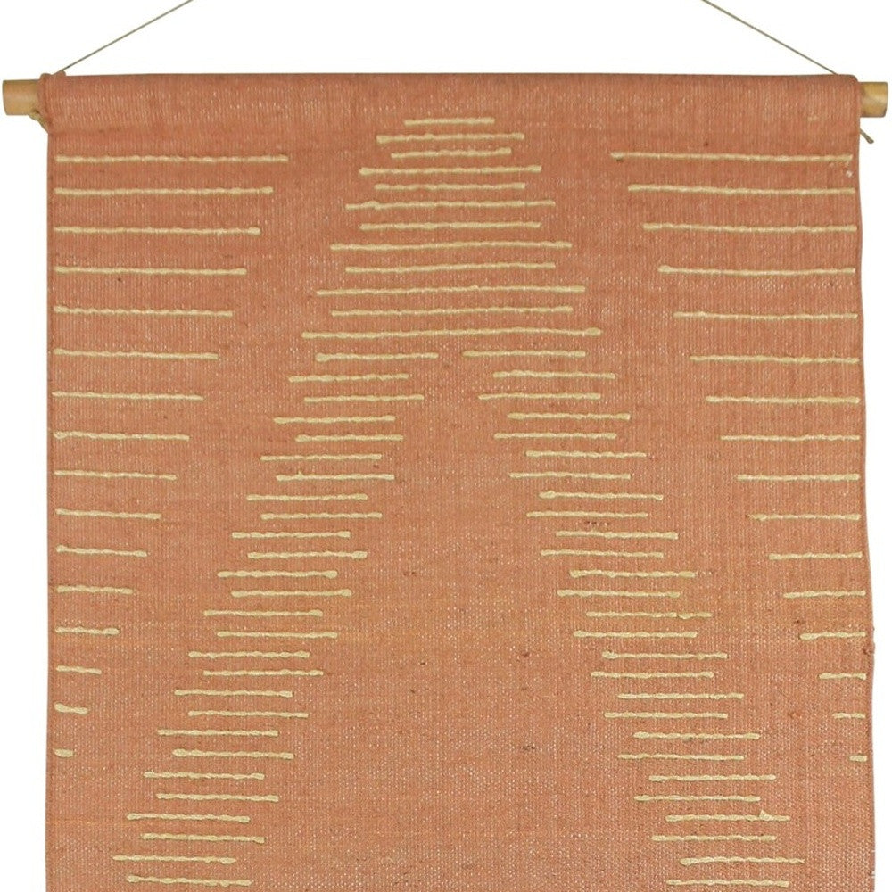 Pale Terracotta Jute Wall Hanging