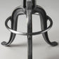 28" Silver Iron Swivel Backless Bar Chair