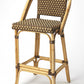 28" Brown Rattan Counter Height Bar Chair