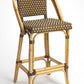 28" Brown Rattan Counter Height Bar Chair