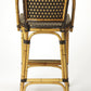 28" Brown Rattan Counter Height Bar Chair