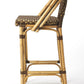 28" Brown Rattan Counter Height Bar Chair