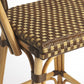 28" Brown Rattan Counter Height Bar Chair