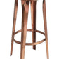 30" Copper Iron Backless Bar Height Bar Chair