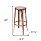 30" Copper Iron Backless Bar Height Bar Chair