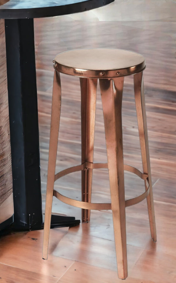 30 Copper Iron Backless Bar Height Bar Chair