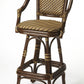 30" Brown Rattan Bar Chair