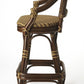 30" Brown Rattan Bar Chair