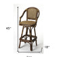 30" Brown Rattan Bar Chair