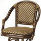 30" Brown Rattan Bar Chair