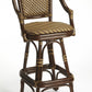 30" Brown Rattan Bar Chair