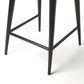 28" Brown And Black Iron Bar Chair