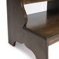 15" Brown Manufactured Wood Backless Bar Chair