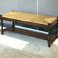 48" Natural and Brown Distressed Wicker Bench