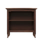 30" Brown Wood Two Tier Bookcase