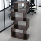 48" Dark Brown Wood Stacking Cubes Vertical Etagere Unit