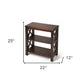 25" Dark Brown Two Tier Standard Bookcase