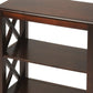 25" Dark Brown Two Tier Standard Bookcase