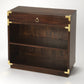 28" Dark Brown Two Tier Standard Bookcase With One Drawer