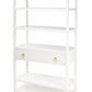 70" White Five Tier Standard Bookcase With One Drawer