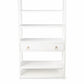 70" White Five Tier Standard Bookcase With One Drawer