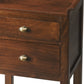 30" Brown Solid Wood End Table With Two Drawers