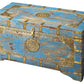 Traditional Hand Painted Brass Inlay Storage Trunk