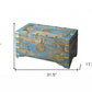 Traditional Hand Painted Brass Inlay Storage Trunk