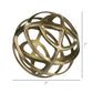 7" Brass Metal Sphere Sculpture