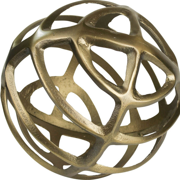 7 Brass Metal Sphere Sculpture