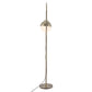 White and Brushed Bronze Crossed Floor Lamp