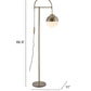 White and Brushed Bronze Crossed Floor Lamp