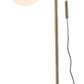 White and Brushed Bronze Crossed Floor Lamp