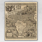 20" X 24" Vintage 1562 Map Of Early Americas Wall Art