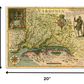 20" X 28" Map Of Virginia C1627 Vintage  Poster Wall Art