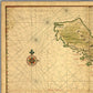 20" X 30" California As An Island C1650 Vintage Map Wall Art