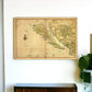 20" X 30" California As An Island C1650 Vintage Map Wall Art