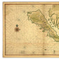 20" X 30" California As An Island C1650 Vintage Map Wall Art