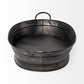 Vintage Black Metal Storage Basket