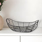 22" Black Metal Oval Storage Basket