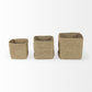 Set Of Three Square Wicker Storage Baskets