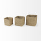 Set Of Three Square Wicker Storage Baskets