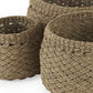 Set Of Three Woven Wicker Storage Baskets