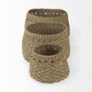 Set Of Three Woven Wicker Storage Baskets