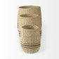 Set Of Three Detailed Wicker Storage Baskets